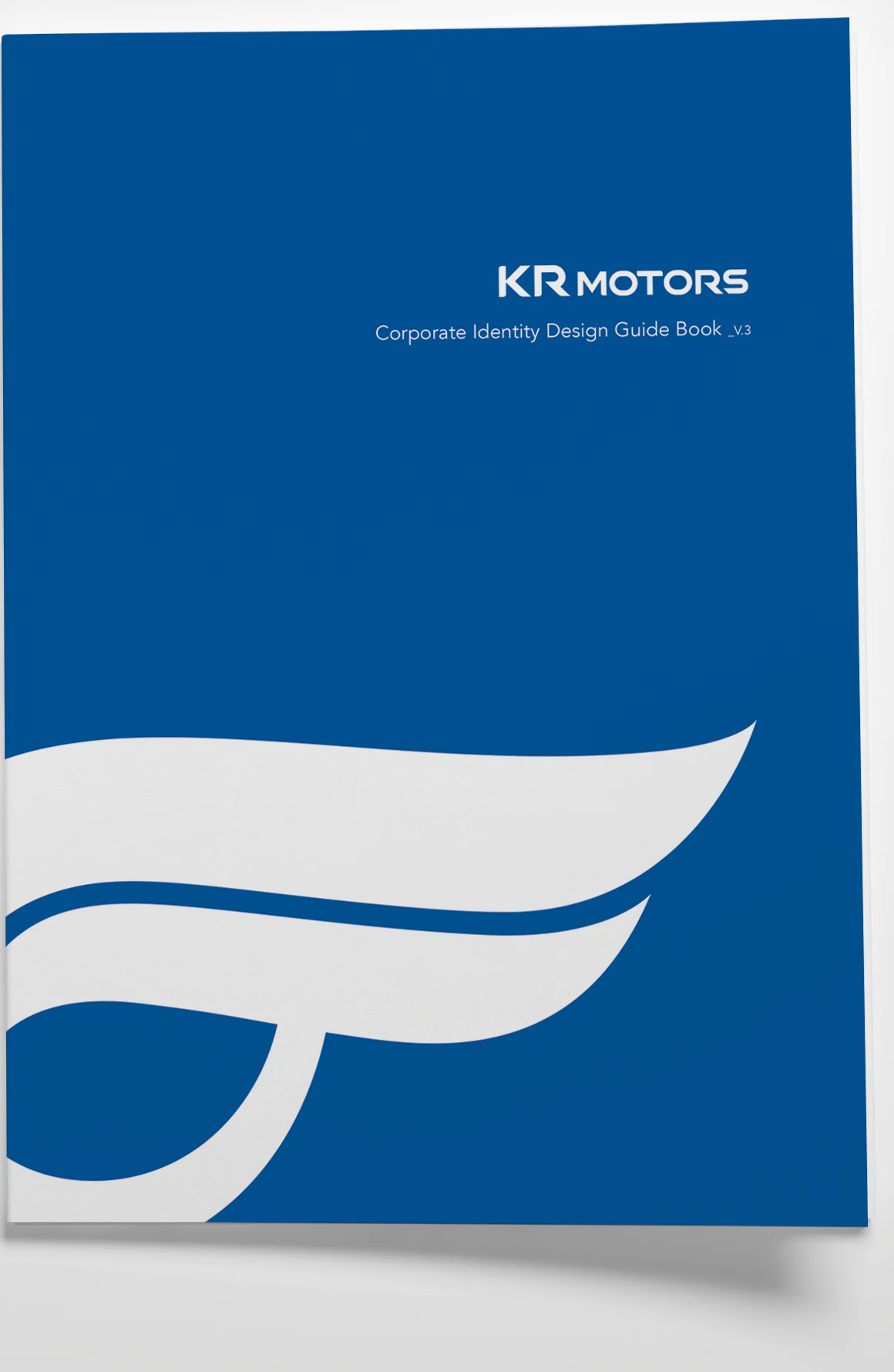 KR모터스 CI 가이드 표지 목업
